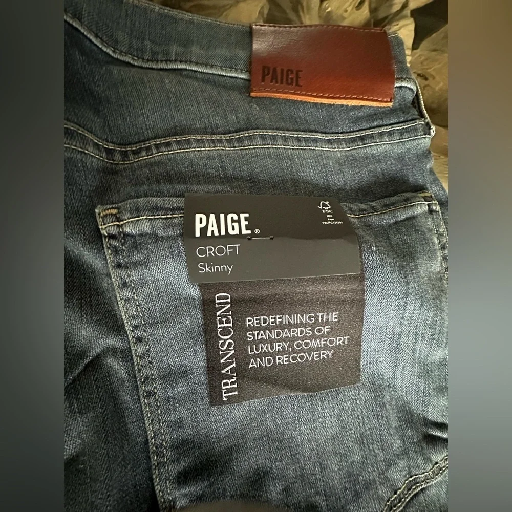 ‼️RARE‼️🎸PAIGE🎸🔥NWT🔥Croft Skinny Jeans in Birch—31